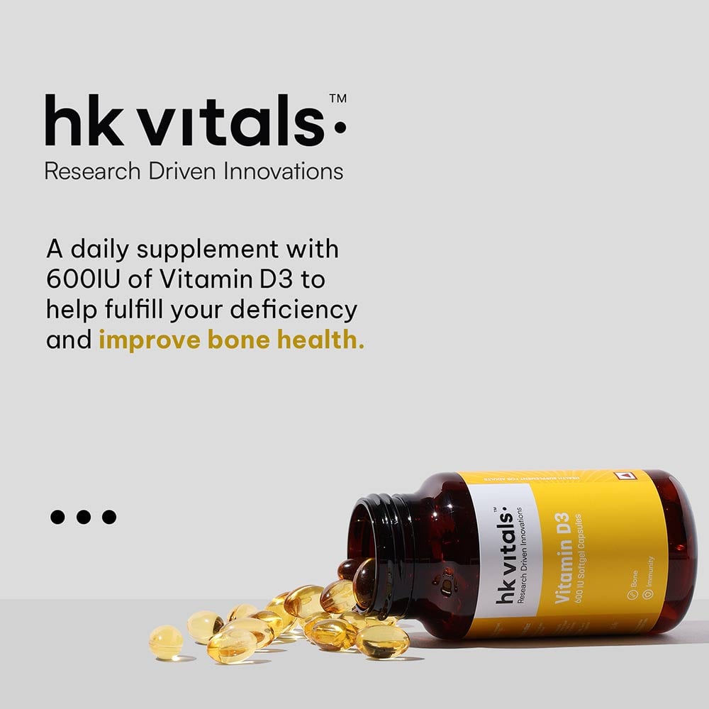 5 - HealthKart HK Vitals Vitamin D3,  90 capsules  Unflavoured