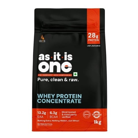 1 - AS-IT-IS Nutrition Whey Protein Concentrate 80%,  2.2 lb  Unflavoured 