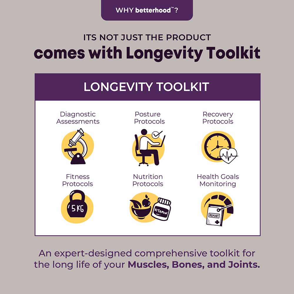 6 - betterhood Premium Knee Sleeve with with Gel Pad & Side Stabilizers,  Grey (Pack of 2)  Large 