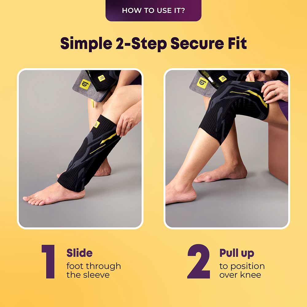 4 - betterhood Premium Knee Sleeve with with Gel Pad & Side Stabilizers,  Black  Medium 