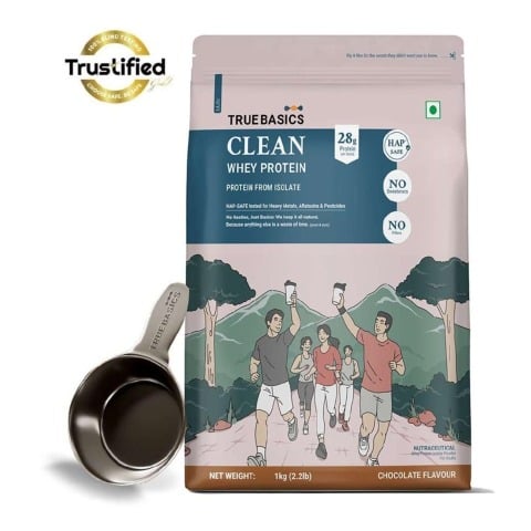 4 - TrueBasics Clean Whey Protein (Isolate),  2.2 lb  Chocolate 