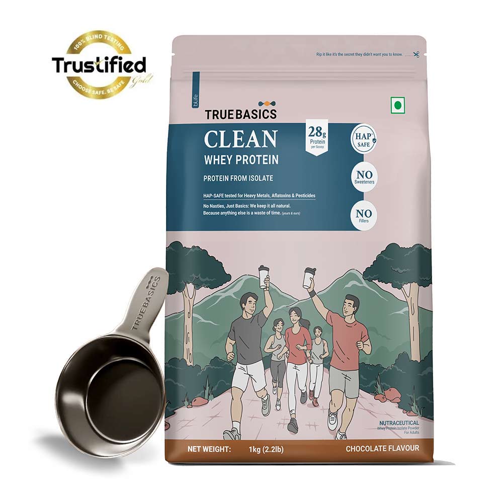 4 - TrueBasics Clean Whey Protein (Isolate),  2.2 lb  Chocolate 