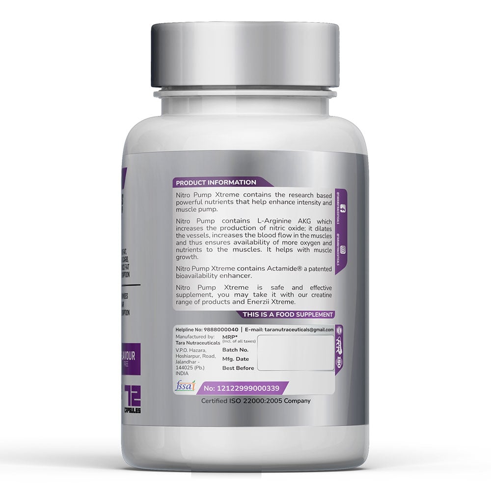 3 - Tara Nutraceuticals Nitro Pump,  72 capsules  Unflavoured 