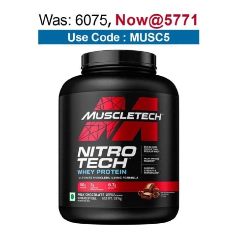 MuscleTech NitroTech Whey Protein,  4 lb  Milk Chocolate - India 