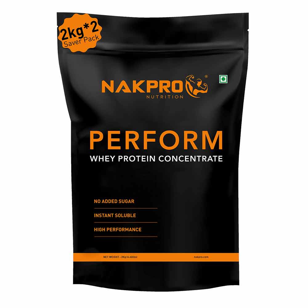 1 - Nakpro Perform Whey Protein Concentrate,  4.4 lb  Unflavoured (Pack of 2) 