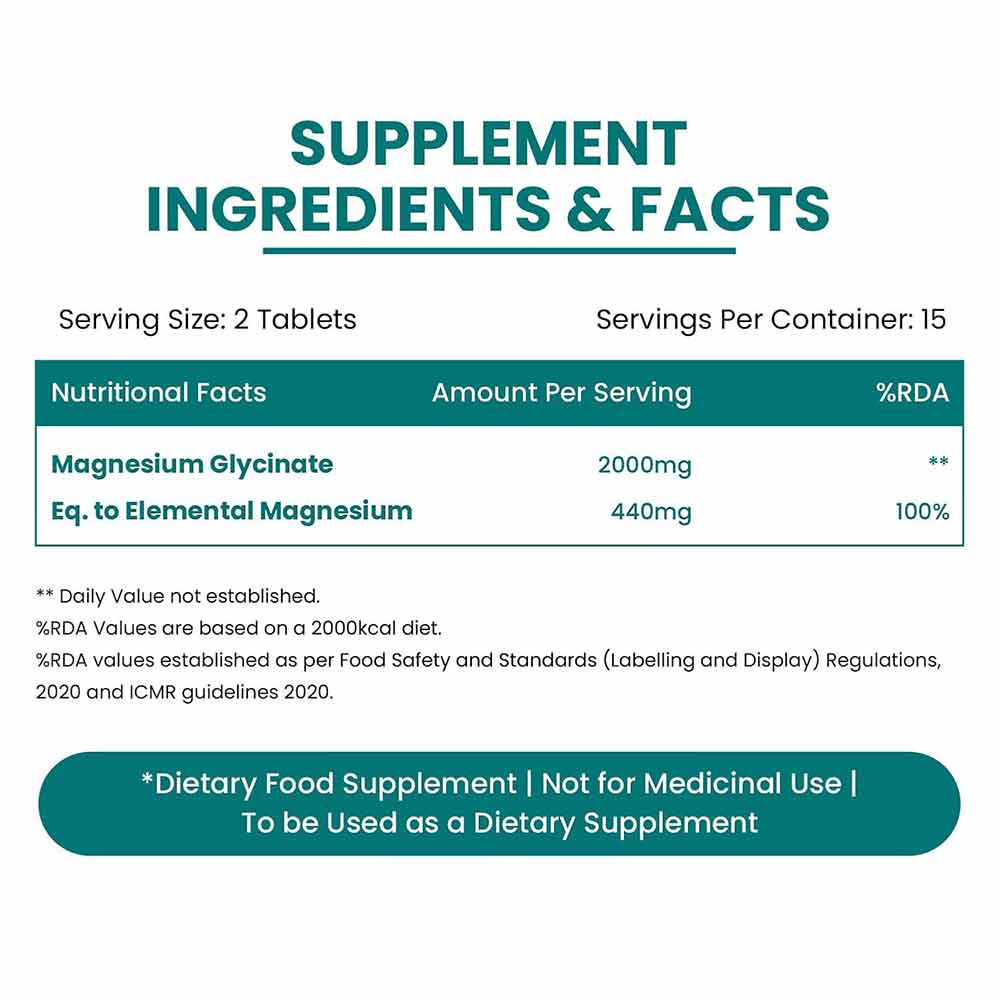 7 - Vlado's Himalayan Organics Chelated Magnesium Glycinate 2000mg,  Unflavoured  30 tablet(s) 