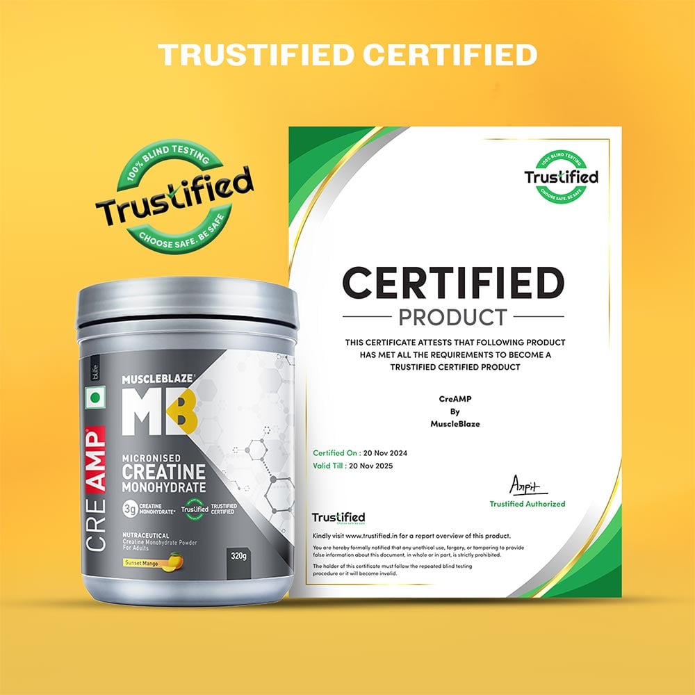5 - MuscleBlaze Creatine Monohydrate CreAMP,  Sunset Mango  0.71 lb