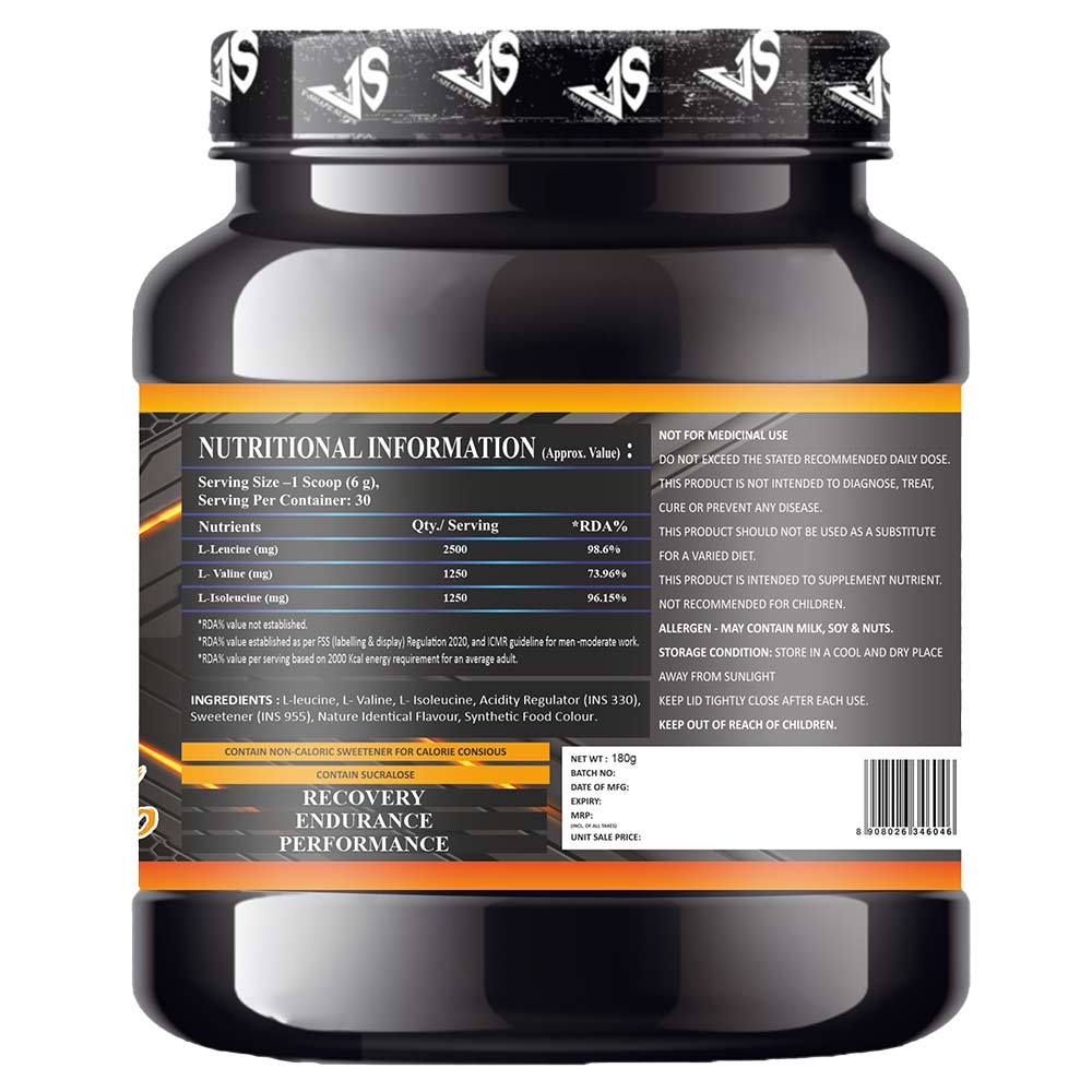 4 - V-SHAPE SUPPS BCAA Intra Workout Recovery Formula,  0.39 lb  30 Servings  Juicy Mango 