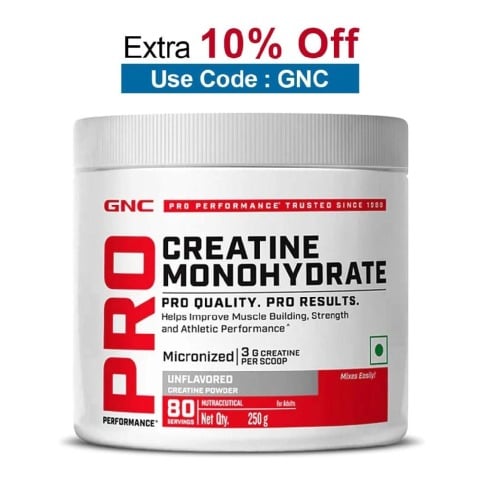 GNC Pro Performance Pure Micronized Creatine Monohydrate,  Unflavoured  0.55 lb 