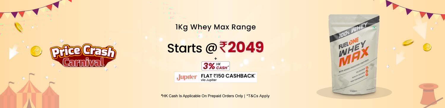Fuel One 1kg Whey Max Range | Price Crash Carnival | GST Cut
