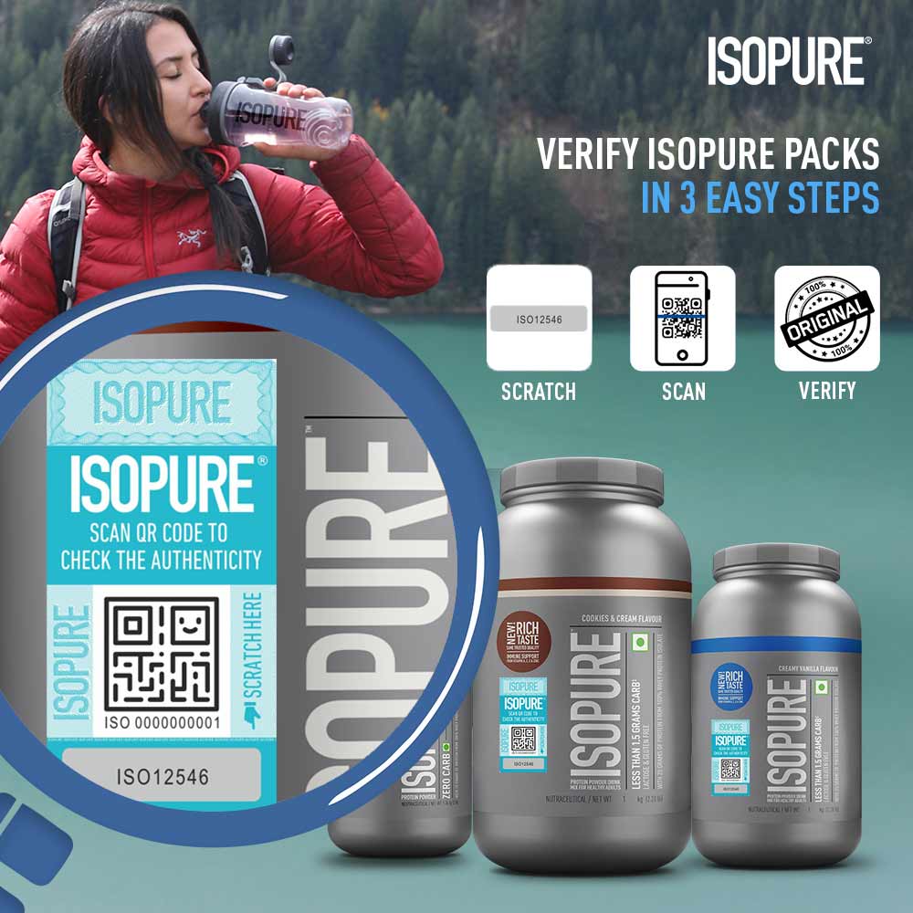 9 - Isopure 100% Whey Protein Isolate,  2.2 lb  Zero Carb - Unflavoured 