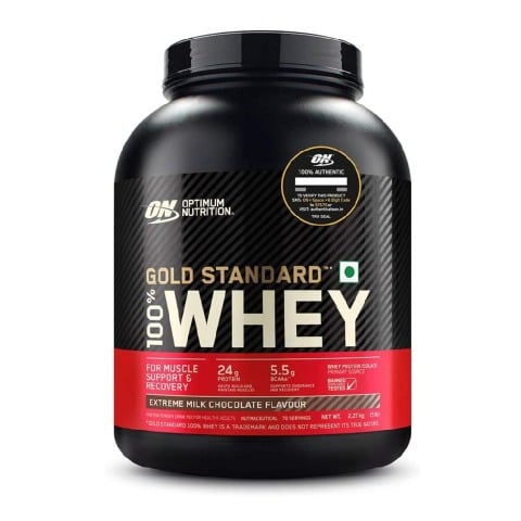 1 - ON (Optimum Nutrition) Gold Standard 100% Whey Protein, 5 lb Extreme Milk Chocolate