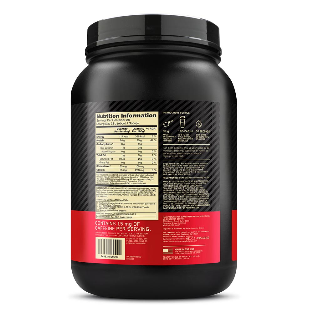 11 - ON (Optimum Nutrition) Gold Standard 100% Whey Protein,  2 lb  Mocha Cappuccino 