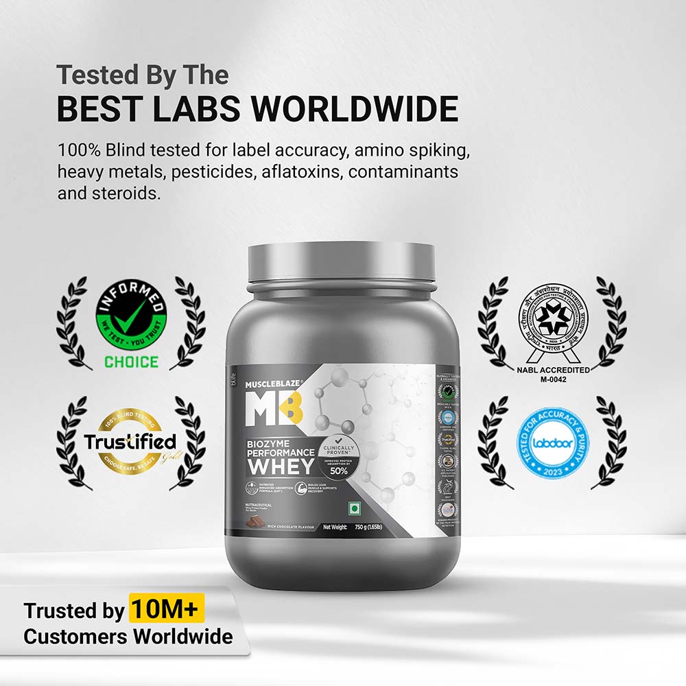 5 - MuscleBlaze Biozyme Performance Whey,  1.65 lb  Rich Chocolate