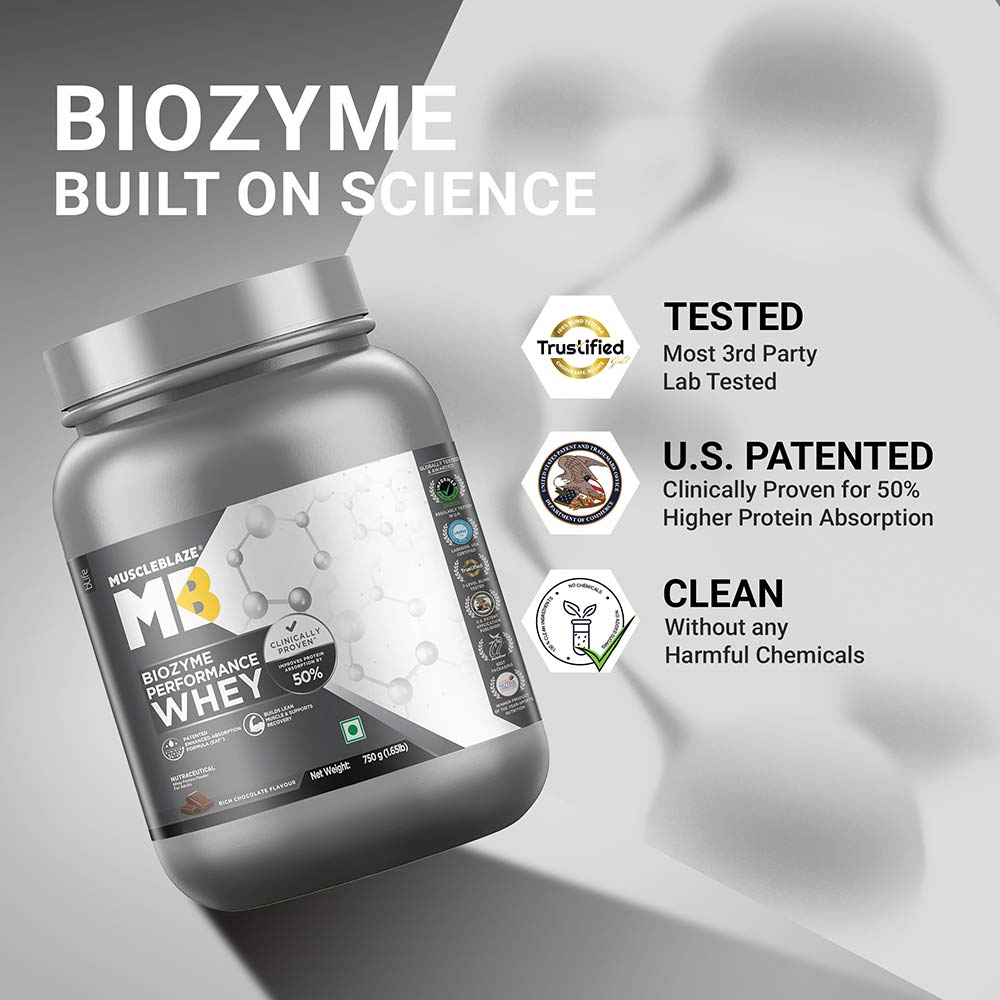 4 - MuscleBlaze Biozyme Performance Whey,  1.65 lb  Rich Chocolate