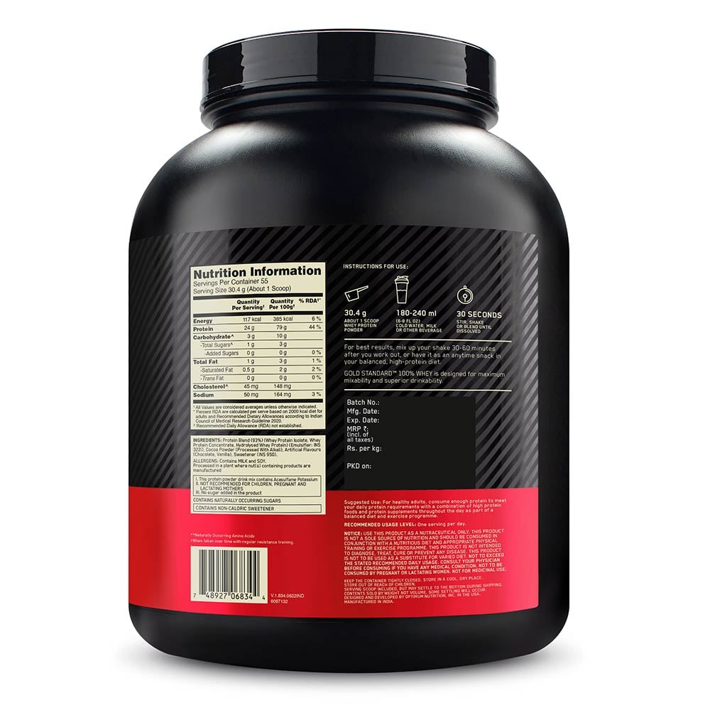 12 - ON (Optimum Nutrition) Gold Standard 100% Whey Protein,  3.74 lb  Double Rich Chocolate 