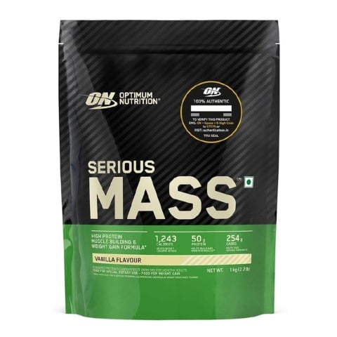 1 - ON (Optimum Nutrition) Serious Mass,  2.2 lb  Vanilla 