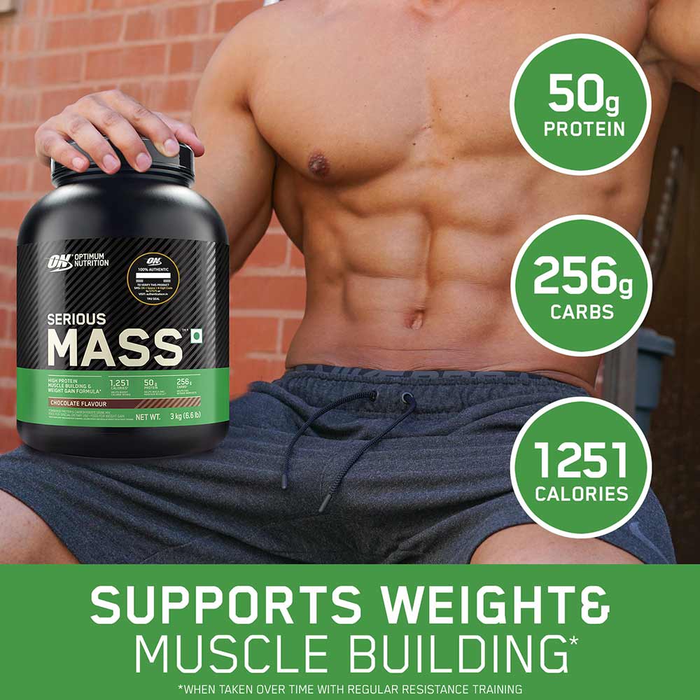 5 - ON (Optimum Nutrition) Serious Mass,  11 lb  Chocolate 