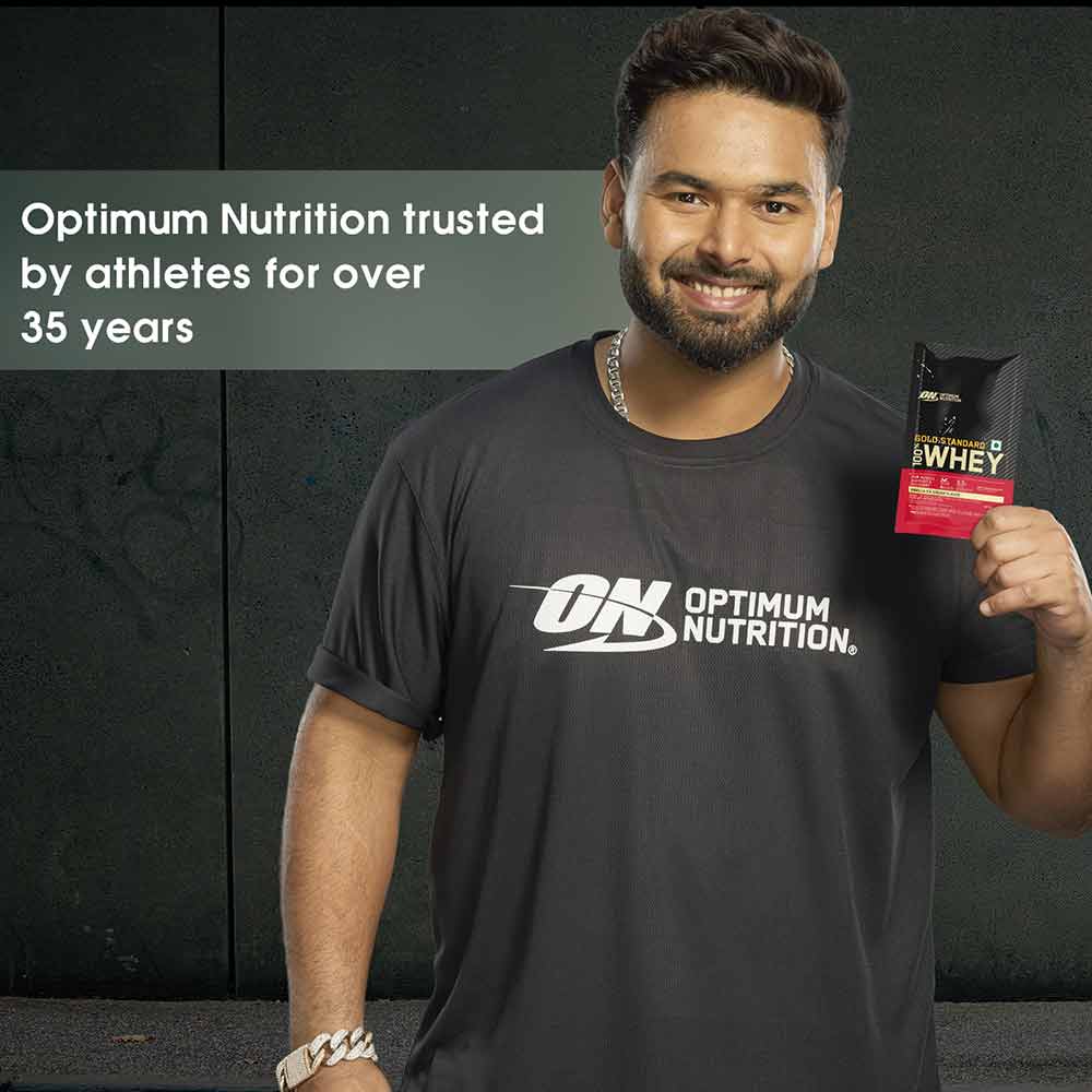4 - ON (Optimum Nutrition) Gold Standard 100% Whey Protein,  5 sachets/pack  Vanilla Ice Cream 