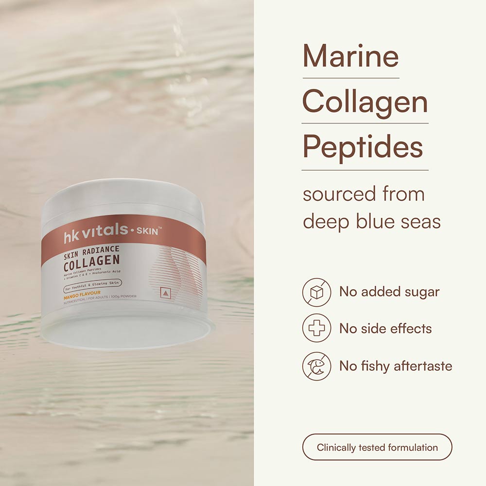 10 - HealthKart HK Vitals Skin Radiance Collagen,  100 g  Mango