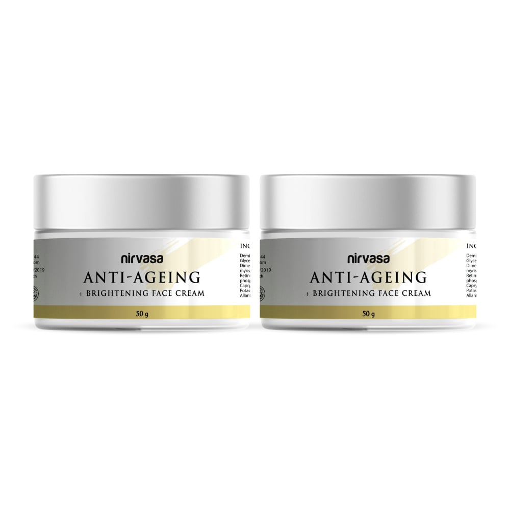Nirvasa Anti-Ageing Brightening Face Cream, 50 g for All Skin Types (Pack of 2)-image-18