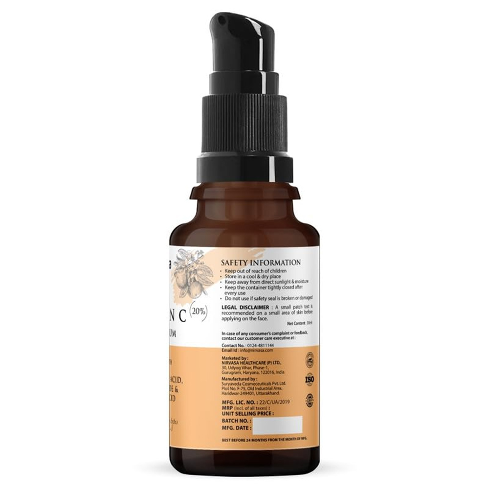 2 - Nirvasa Vitamin C Face Serum,  30 ml  for All Skin Types (Pack of 2) 