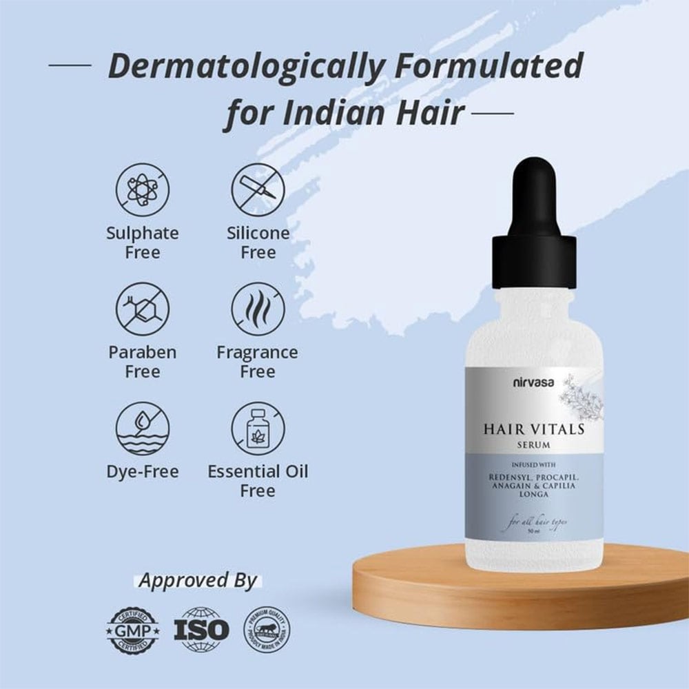 8 - Nirvasa Hair Vitals Serum,  50 ml  for All Hair Types 