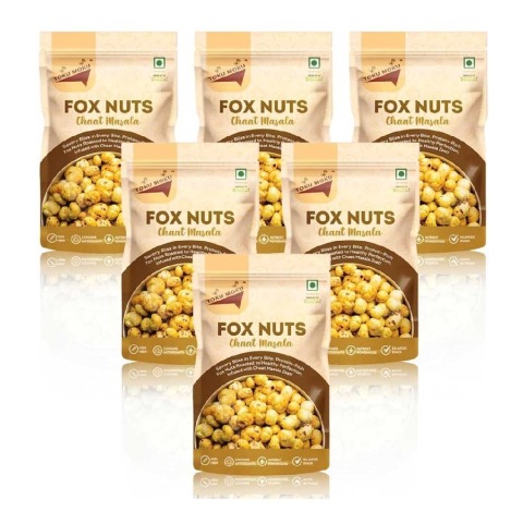 1 - TOKU MOKU Roasted Makhana, Chaat Masala (Pack of 6) 55 g