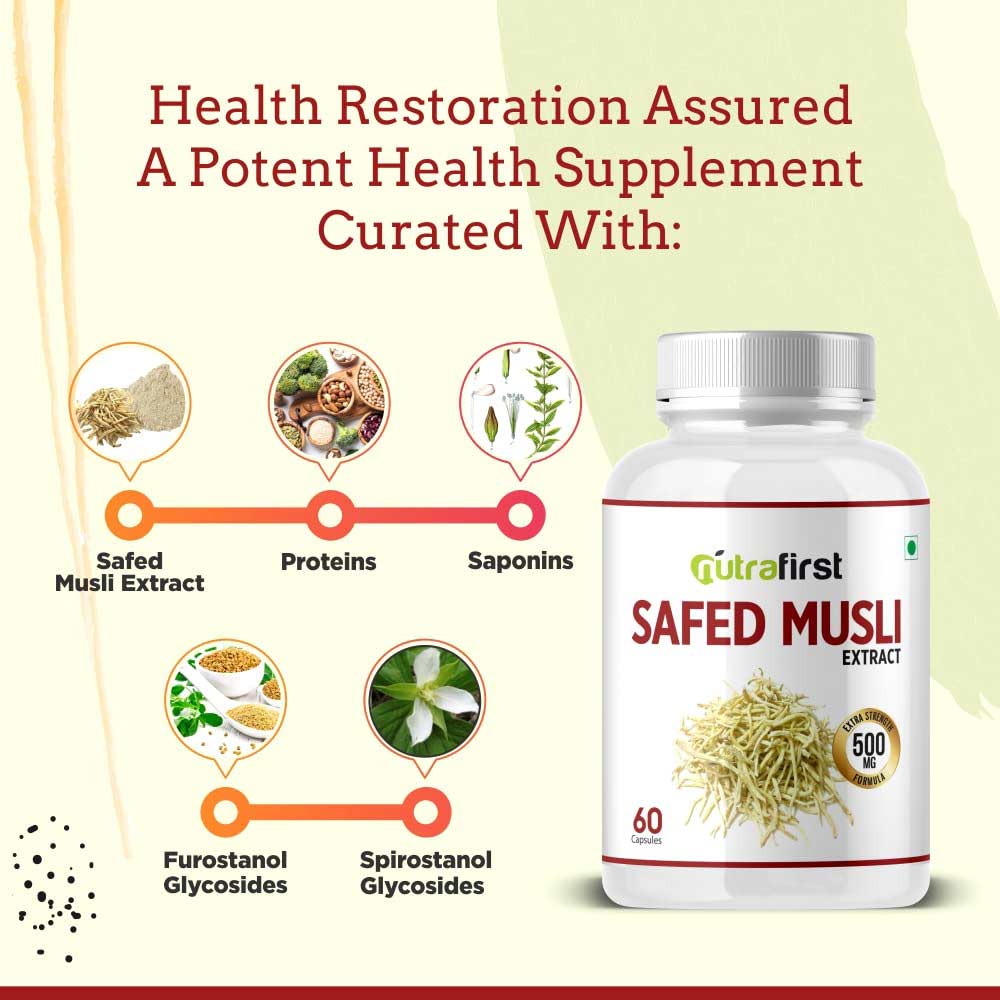 5 - NutraFirst Safed Musli Extract (500 mg),  120 capsules 