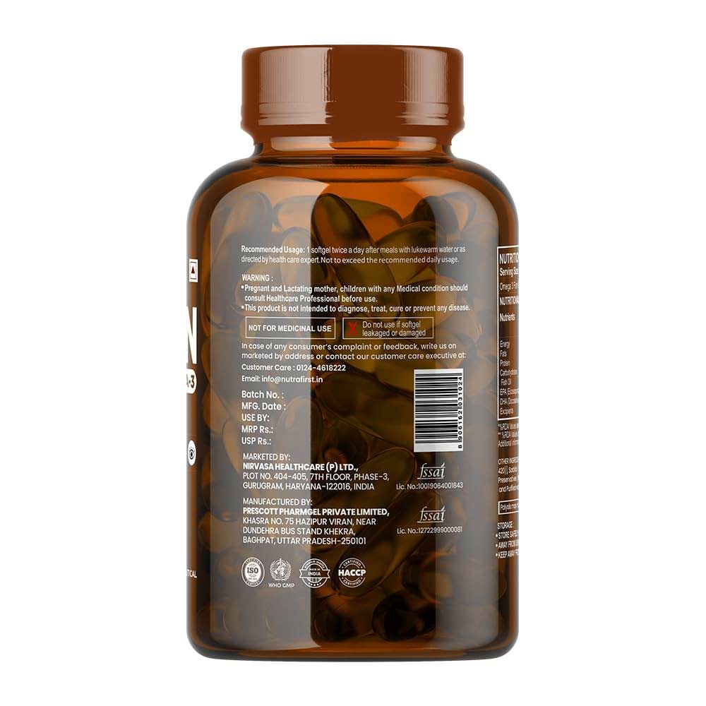 2 - NutraFirst Salmon Fish Oil,  180 softgels 