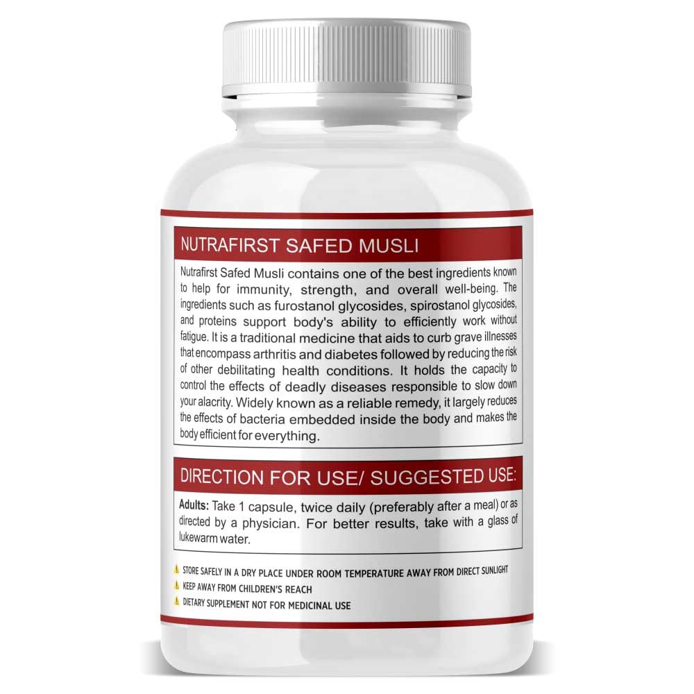 3 - NutraFirst Safed Musli Extract (500 mg),  180 capsules 