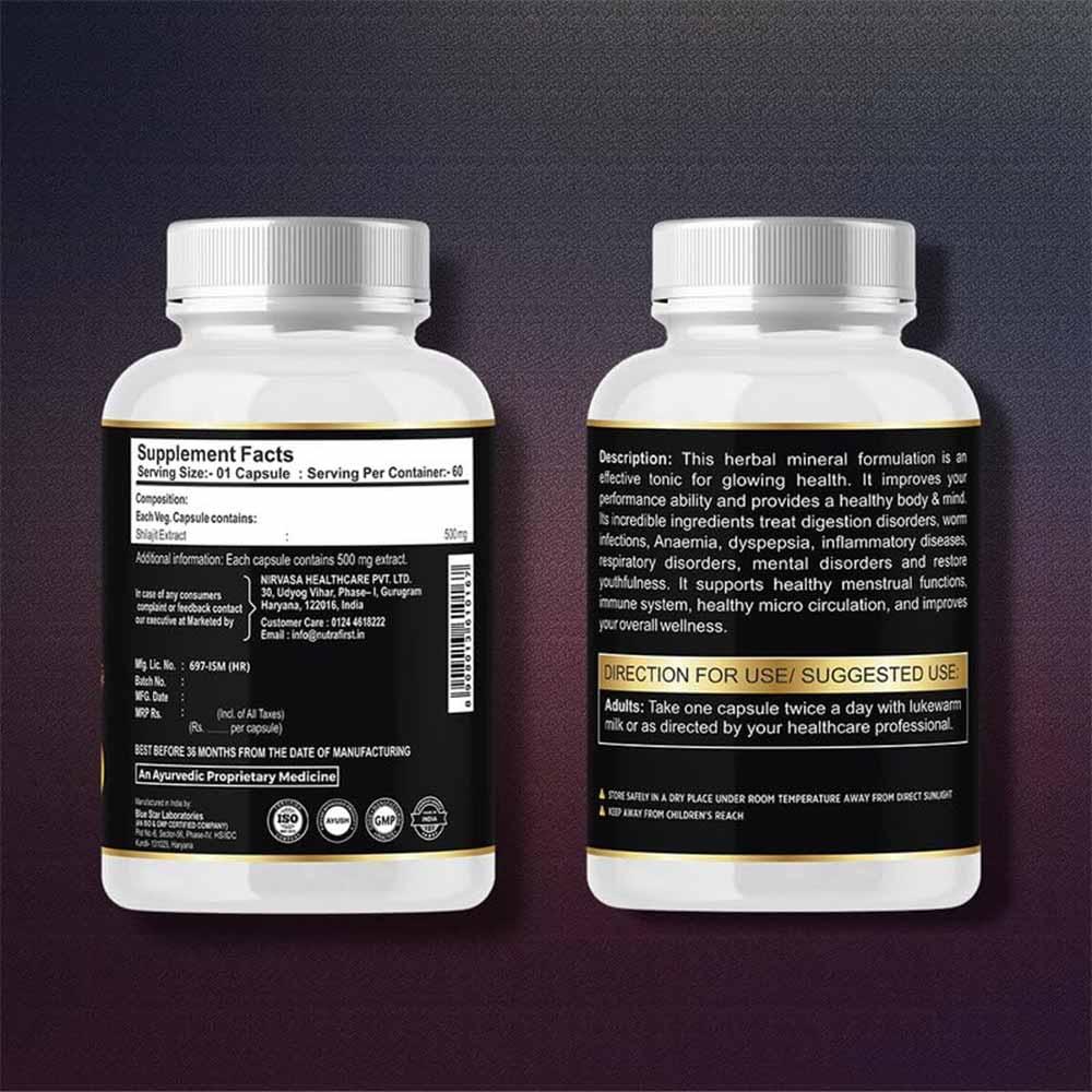5 - NutraFirst Shilajit (500 mg),  120 capsules 