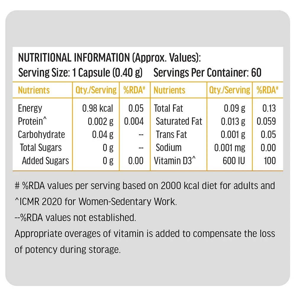 HealthKart HK Vitals Magnesium Glycinate 120 Tabs & Vitamin D3 60 caps Combo
