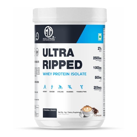 1 - Muscle Trail Ultra Ripped Whey Protein Isolate,  2.2 lb  Cappuccino 