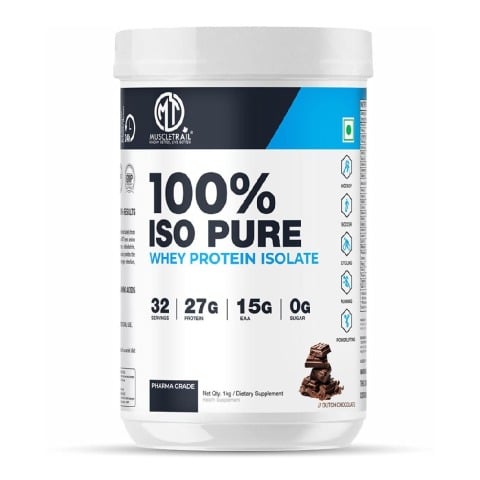 1 - Muscle Trail 100% Iso Pure Whey Protein Isolate,  2.2 lb  Dutch Chocolate 