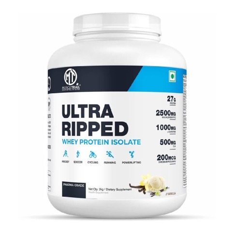 1 - Muscle Trail Ultra Ripped Whey Protein Isolate, 4.4 lb Vanilla