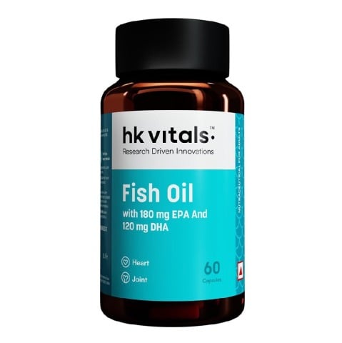 1 - HealthKart HK Vitals Fish Oil 1000mg with 180mg EPA and 120mg DHA,  60 capsules 