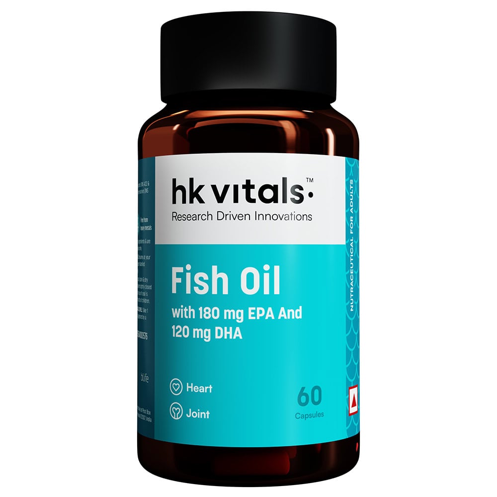 1 - HealthKart HK Vitals Fish Oil 1000mg with 180mg EPA and 120mg DHA,  60 capsules 