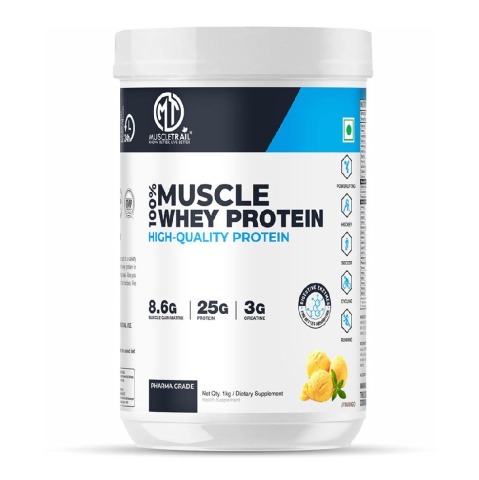 1 - Muscle Trail 100% Muscle Whey Protein, 2.2 lb Mango
