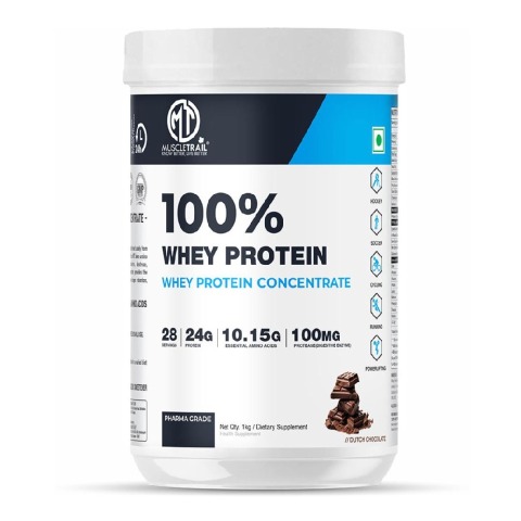 1 - Muscle Trail 100% Whey Protein Concentrate,  2.2 lb  Dutch Chocolate 