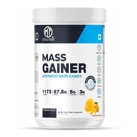 1 - Muscle Trail Advanced Mass Gainer,  3.3 lb  Mango Icecream 