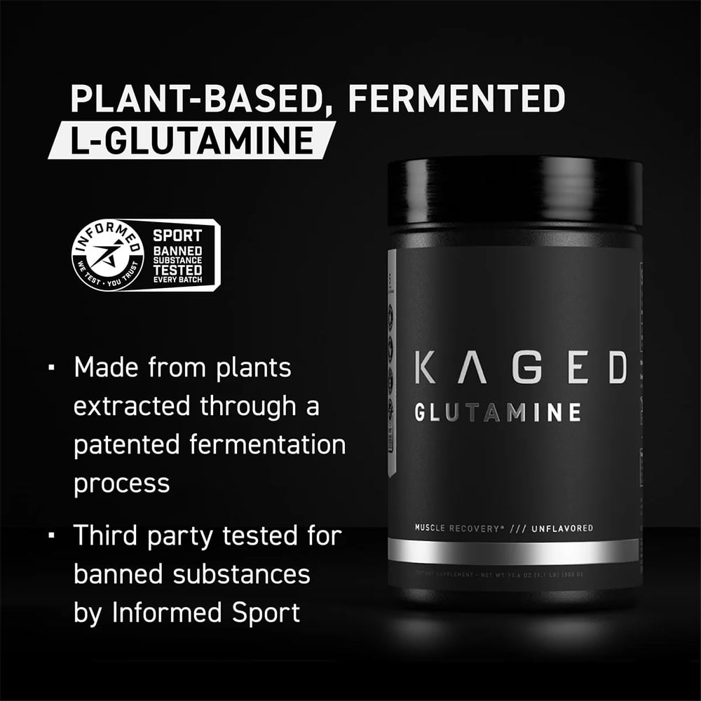 2 - Kaged Muscle Glutamine Powder,  1.1 lb  Unflavoured 