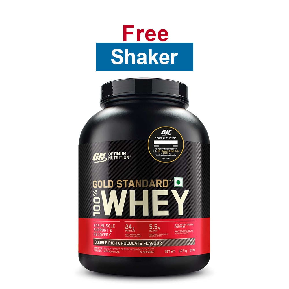 ON (Optimum Nutrition) Gold Standard 100% Whey Protein,  5 lb  Double Rich Chocolate 
