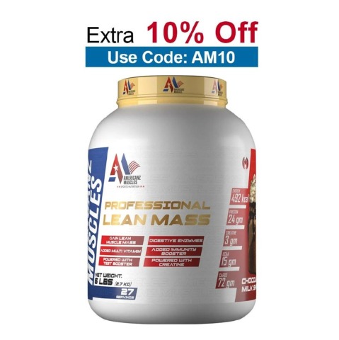 Americanz Muscles Professional Lean Mass,  6 lb  Chocolate Milk Shake 