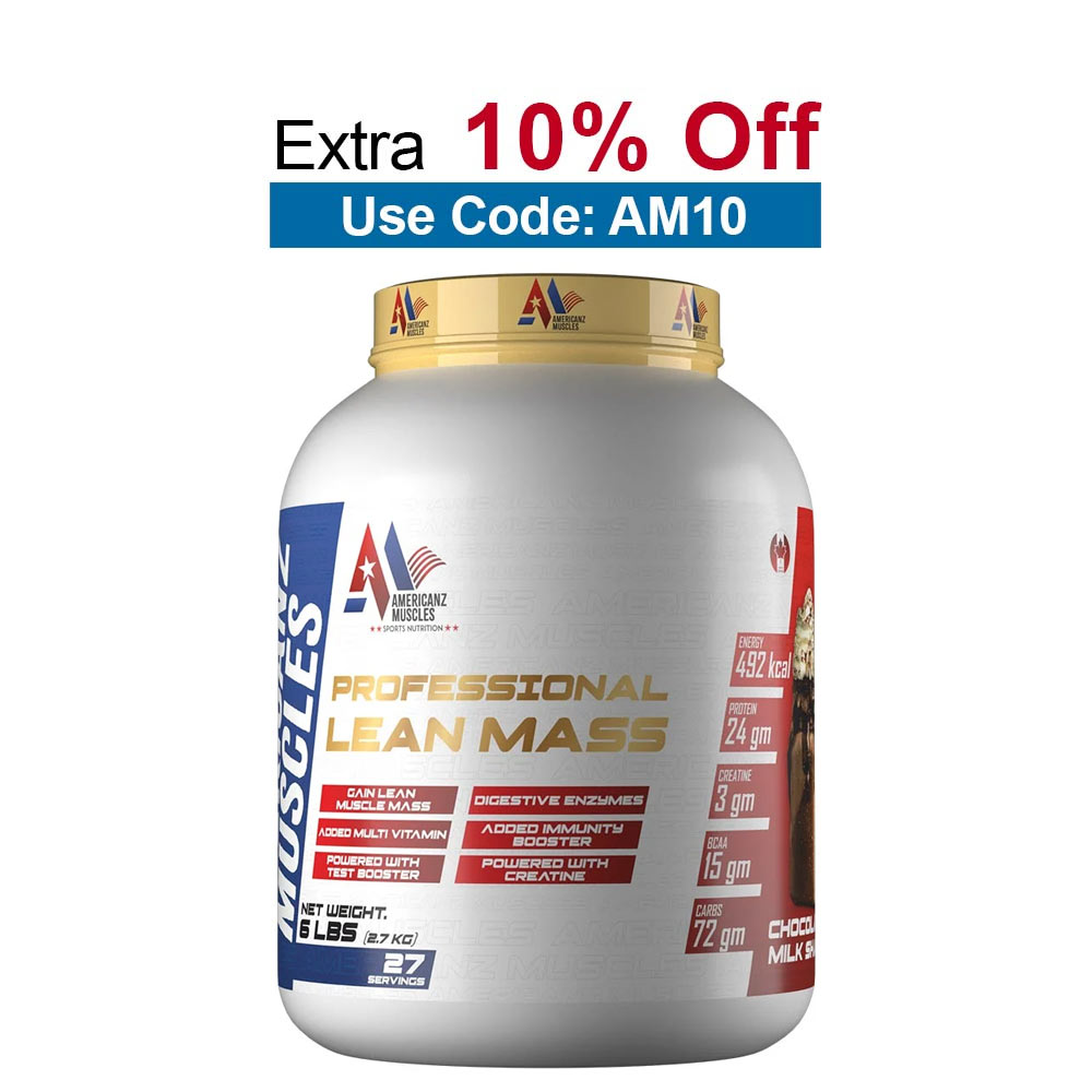 Americanz Muscles Professional Lean Mass,  6 lb  Chocolate Milk Shake 