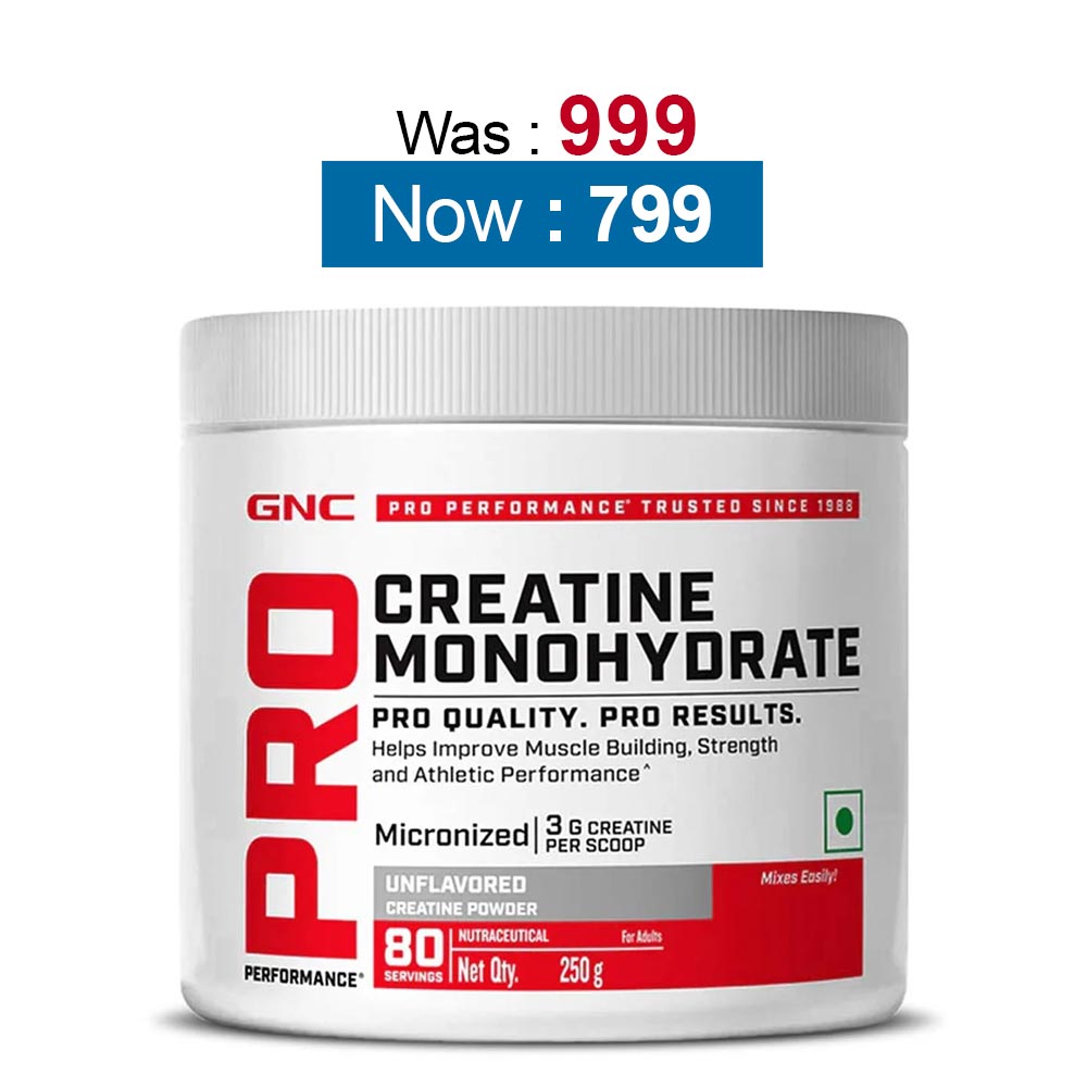 GNC Pro Performance Pure Micronized Creatine Monohydrate,  Unflavoured  0.55 lb 