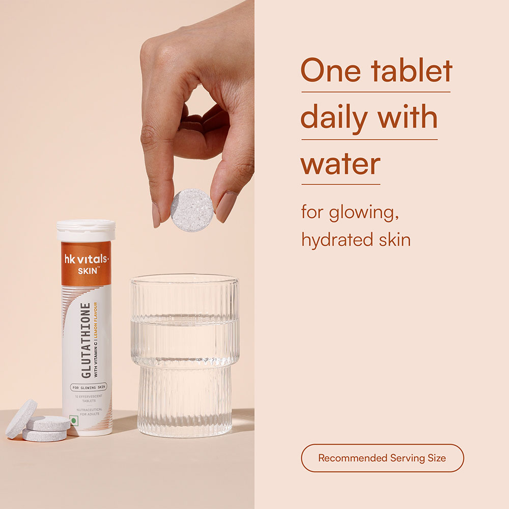 6 - HK Vitals Glutathione Effervescent with Vitamin C,  Lemon  15 tablet(s)