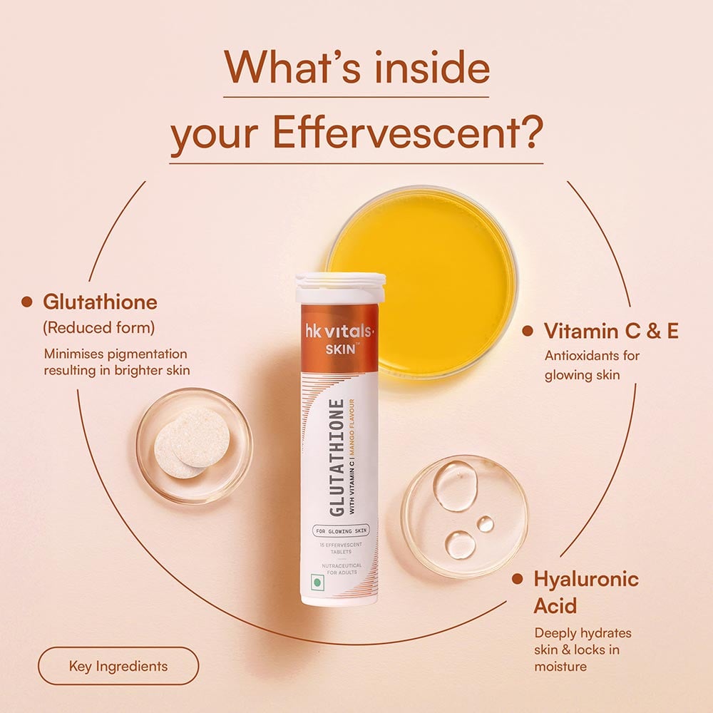 4 - HK Vitals Glutathione Effervescent with Vitamin C, Mango 15 tablet(s)