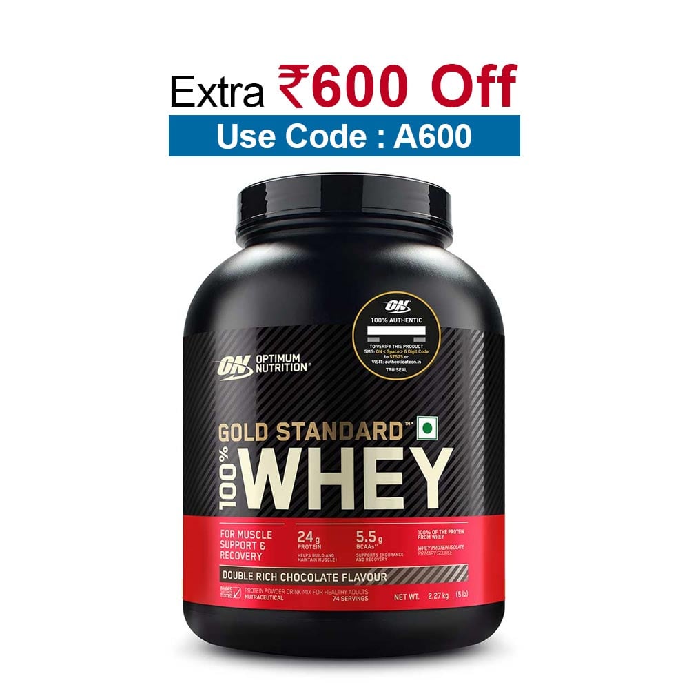 ON (Optimum Nutrition) Gold Standard 100% Whey Protein, 5 lb Double Rich Chocolate