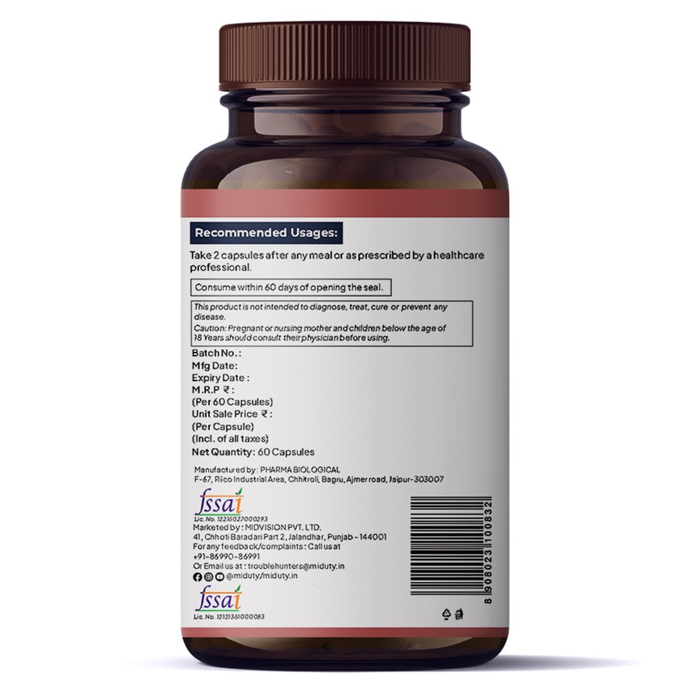 2 - Miduty TestoUP 5X,  60 capsules 